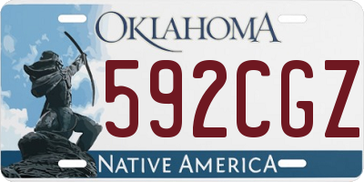 OK license plate 592CGZ
