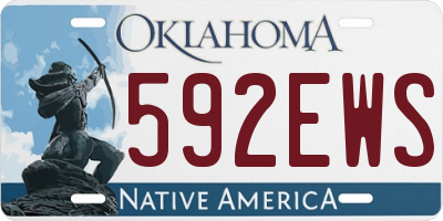 OK license plate 592EWS