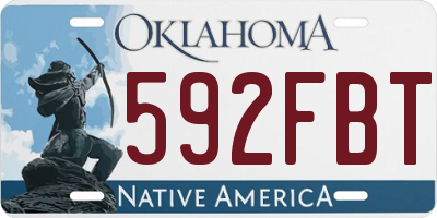 OK license plate 592FBT