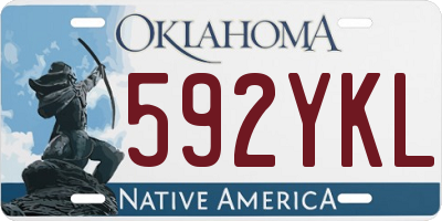 OK license plate 592YKL