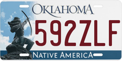 OK license plate 592ZLF
