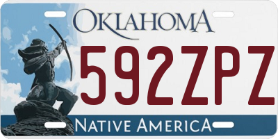 OK license plate 592ZPZ