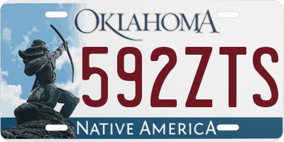 OK license plate 592ZTS