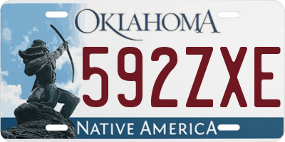 OK license plate 592ZXE