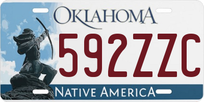 OK license plate 592ZZC