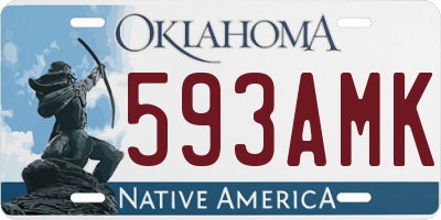 OK license plate 593AMK