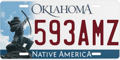OK license plate 593AMZ