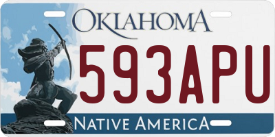 OK license plate 593APU