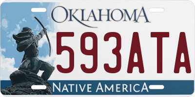 OK license plate 593ATA