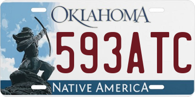 OK license plate 593ATC