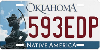 OK license plate 593EDP