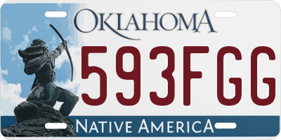 OK license plate 593FGG