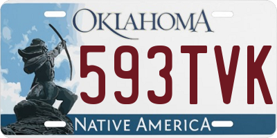 OK license plate 593TVK