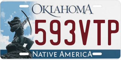 OK license plate 593VTP