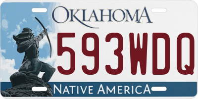 OK license plate 593WDQ
