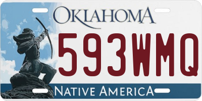 OK license plate 593WMQ