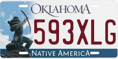 OK license plate 593XLG