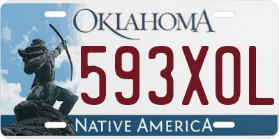 OK license plate 593XOL