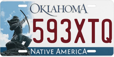 OK license plate 593XTQ