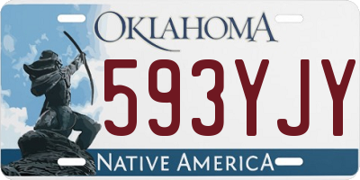 OK license plate 593YJY