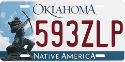 OK license plate 593ZLP