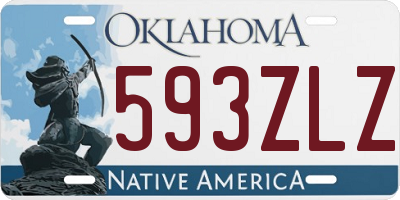 OK license plate 593ZLZ