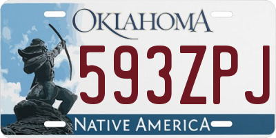 OK license plate 593ZPJ