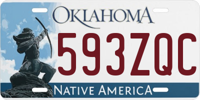 OK license plate 593ZQC
