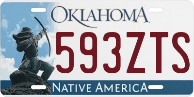 OK license plate 593ZTS