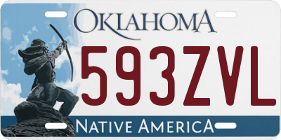 OK license plate 593ZVL