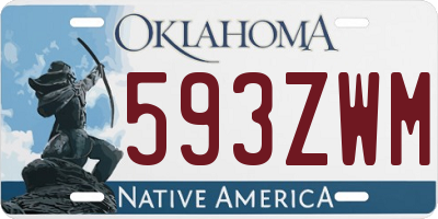 OK license plate 593ZWM