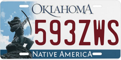 OK license plate 593ZWS