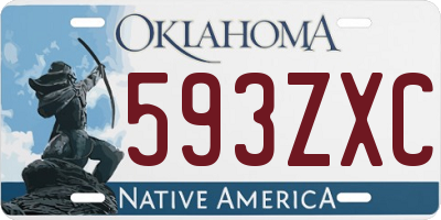 OK license plate 593ZXC