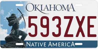 OK license plate 593ZXE