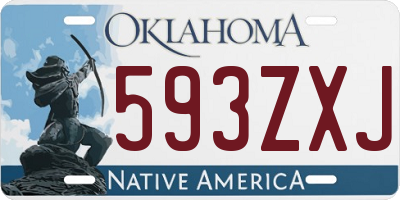 OK license plate 593ZXJ