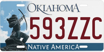 OK license plate 593ZZC