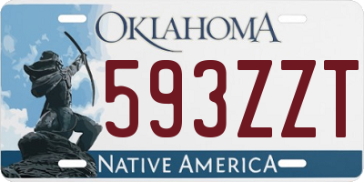 OK license plate 593ZZT