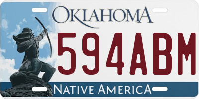 OK license plate 594ABM