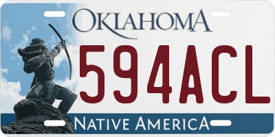 OK license plate 594ACL