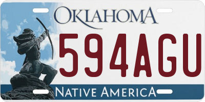 OK license plate 594AGU