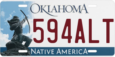 OK license plate 594ALT
