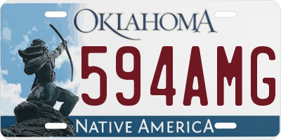 OK license plate 594AMG