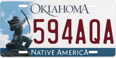 OK license plate 594AQA