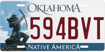 OK license plate 594BVT