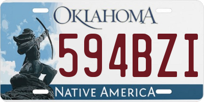 OK license plate 594BZI