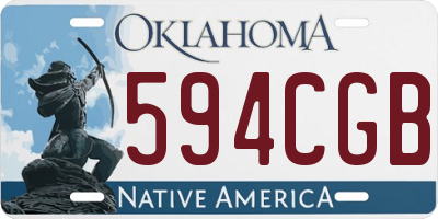 OK license plate 594CGB