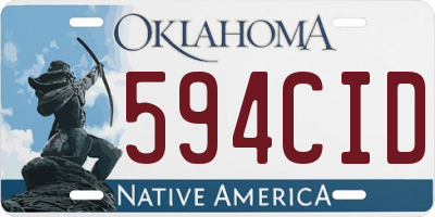 OK license plate 594CID