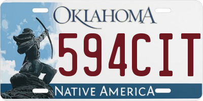 OK license plate 594CIT
