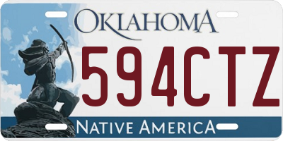 OK license plate 594CTZ