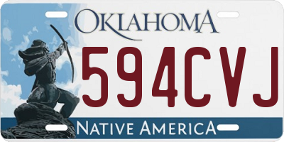 OK license plate 594CVJ